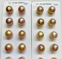 5 pair of AAA+ 11-12mm Metallic luster Baroque Edison freshwater pearl,Good  for Stud Earrings, Sold by Lot, Lot19114-1112-040225-1/2/3/4