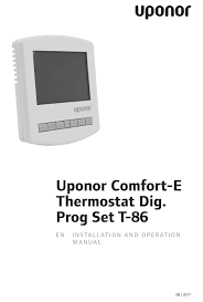Diagram single zone underfloor heating wiring diagram full. Uponor Comfort E Installation And Operation Manual Pdf Download Manualslib