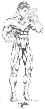 Nightwing Dc Comics Superheroes Coloring Page Letscolorit Com