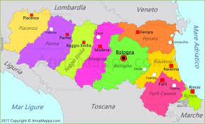 In emilia romagna e lombardia record di nuovi casi. Mappa Emilia Romagna Italia Annamappa Com