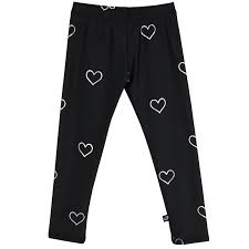 Terez Silver Hearts Foil Printed Leggings