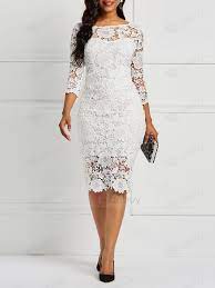 Damen Langarm Kleider Mit Spitze Abend Etuikleid 25 Rabatt 105 Code Mu25 12 Rabatt 75 Code Women Lace Dress Lace White Dress Floral Lace Bodycon Dress