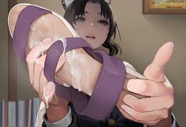 solo (twsolo), kochou shinobu, kimetsu no yaiba, 1girl, black hair,  butterfly hair ornament, cum, cum on clothes, cum on shoes, demon slayer  uniform, feet, hair ornament, haori, holding, holding shoes, indoors,  japanese