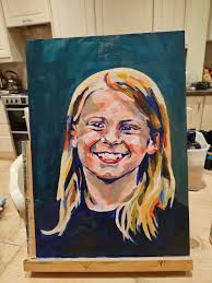 Note to self...know when to stop...my latest painting with fluid acrylics 