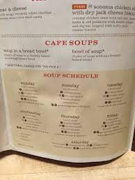 Panera Soup Schedule Creamy Chicken Stew Stuffed Pasta Shells Recipes