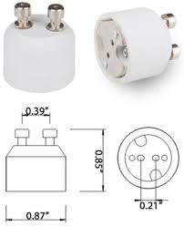 (1) pbt body, copper inside (2) pc bag or small white box (3) ce rohs. Gu10 Male To Mr16 Female Converter Adapter Converters Ledlight
