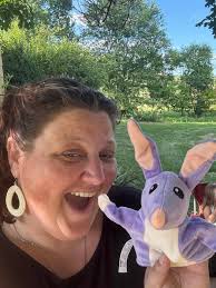 Adorable crocheted Bluey and Bingo toys