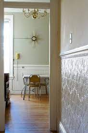 Light brushed aluminum or stainless steel. 20 Chair Rail Ideas Chair Rail Tin Walls House Design