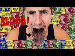 Eating WARHEADS Until My Mouth BLEEDS Challenge