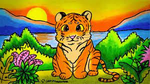 Apa yang diperlukan adalah teknik dan cara yang betul lantas semuanya akan menjadi mudah selepas itu. Cara Menggambar Dan Mewarnai Tema Fauna Hewan Langka Harimau Yang Bagus Dan Mudah Ep 205 Youtube