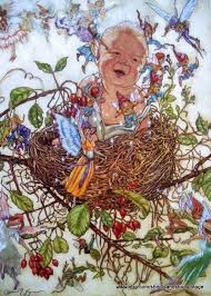1988 Michael Hague Illustrated Version Of J M Barrie S Peter Pan This Print Peter Pan As A Baby Laughing Gleefull Illustrator Artists Fairy Art Illustration