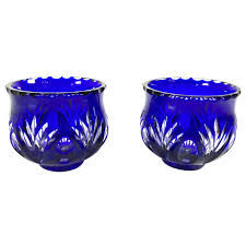 Illuminate a romantic dinner with glowing taper holders in an opulent candelabra shape, or choose a geometric candle holder set in colorful layers of marble fo. Cobalt Blue Glass Candle Holders 10 For Sale On 1stdibs