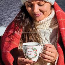 GreenGate Mug Merry Christmas White