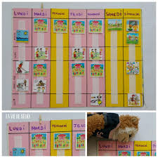 Selky Fabrique Du Calendrier Pour Enfant Diy La Vie De Selky Calendrier Enfant Semainier Enfant Planning Enfant