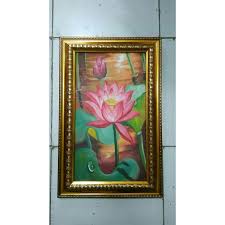 Teratai atau lotus adalah jenis tanaman air terapung dari genus nelumbo. Lukisan Bunga Teratai Bingkai Elevenia