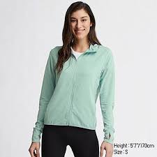 Women Airism Uv Protection Mesh Long Sleeve Full Zip Hoodie Sweatshirts Women Uniqlo Mesh Long Sleeve
