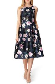 Tahari Print Mikado Midi Dress Nordstrom Dresses Tahari Dress Nordstrom Dresses