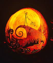 I spray painted the outer side with white 3rd. Jack Skellington Pumpkin Photograph By Brittany Horton