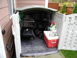 Rubbermaid Horizontal Slide Lid Storage Sheds Rubbermaid Storage Shed Lawn Mower Storage Outdoor Storage Sheds Diy lawn mower shed quick and easy diy love & renovations.