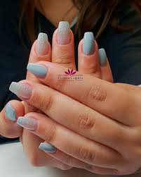 These nails go perfectly matched with your sundress. Glitter Light Pink Short Acrylic Nails Nail And Manicure Trends