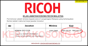 Sektor swasta masih tidak yakin untuk mengambil golongan oku bekerja di syarikat mereka. Jawatan Kosong Ricoh Malaysia