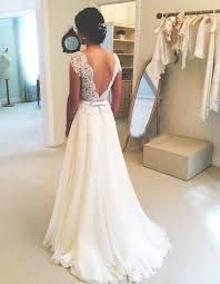 A Line Round Neckline Chiffonwedding Gown Lace Long Wedding Dresses Open Back Wedding Long Beach Wedding Dresses Long Wedding Dresses Backless Wedding Dress