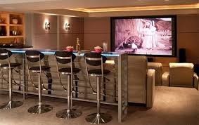 15 Interesting Media Rooms And Theaters With Bars Home Design Lover Small Home Theaters Home Theater Seating Bars For Home