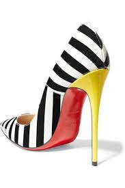 Black And White Striped Shoes Net A Porter Com Shoes Striped Shoes Pumps