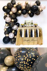 Black And Gold Graduation Decorations Happy New Year Diy Balloon Garland Kit Black Champagne And Gold Perfect For New Year Retirement And Graduation Parties Gold Graduation Party Gold Birthday Party Gold Party