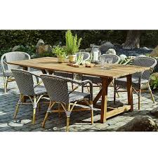 Jacob Rustic Lodge Brown Teak Outdoor Extension Table In 2020 Paris Bistro Chairs Outdoor Patio Furniture Bistro Chairs