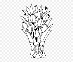 Flower drawings in black and white. Flower Bouquet Floral Design Clip Art Flower Bunch Clipart Black And White Free Transparent Png Clipart Images Download