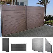 Wpc Sichtschutz Sarthe Windschutz Zaun Alu Pfosten Grau Oder Braun Ebay