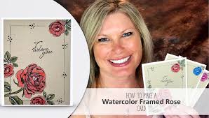 ONLINE CLASS & VIDEO: How to make a watercolor Rose Card from Graceful  Garden