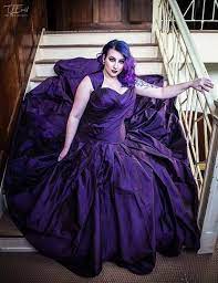 Steampunk Purple Wedding Gown Silk Taffeta Corset Gown By Thesecretboutique Weddinggowns Bruidsjurk
