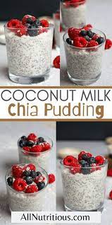 Coconut Milk Chia Pudding Recipe Chia Pudding Filling Snacks Cocoa Cake