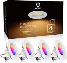 Lumary 5 6 Inch Smart Recessed Downlight Rgbww Can Lights Music Sync Simple Retrofit Installation 9w 80w Equivalent 1100lm 5 6 In Wifi 4 Amazon Com