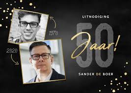 Stijlvolle Uitnodiging Verjaardag 50 Jaar Kaartje2go