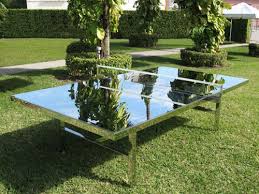 Glass Ping Pong Table Tischtennisraum Tischspiegel Tischtennisplatte