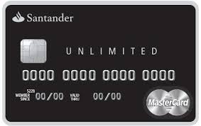 Santander credit card over limit fee. Santander Unlimited Credit Card Design Credit Card Visa Gift Card