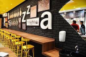 Restaurant Design Grey Yellow Black Yellow Pizzeria Design Restaurant Design Cafe Interior Design