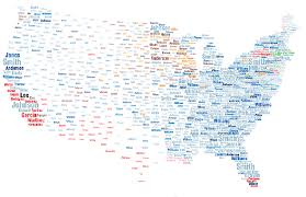 The Most Popular Surnames In The Us By Area Map Genealogy Map Surnames