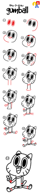 How To Draw Gumball Art For Kids Hub Art For Kids Hub Easy Drawings Cartoon Drawings