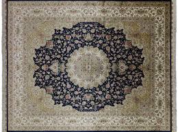 Our expertise and deep connections to global manufacturers and distributors let us bring you the highest quality rugs at the lowest possible prices. 8 X 10 Navy Blue High End Persian 100 Silk Hand Knotted Area Rug