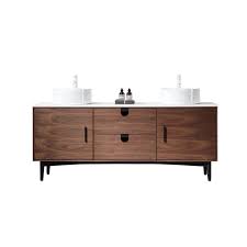 It will fit my current wall space where an ugly pedestal sink now sits. Portree 72 Walnut Mid Century Freestanding Bathroom Vanity Kartonrepublic