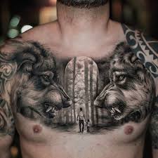 Pin By Jonathan Costilla On Tattoo Chest Tattoo Men Wolf Tattoos Men Cool Chest Tattoos
