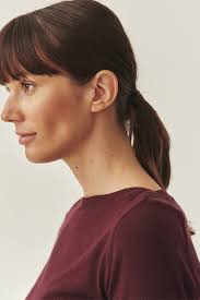 TATUUM, Pulover tricotat fin din amestec de lana, Violet pruna, XL