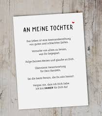 An Meine Tochter Postkarte Etsy Spruche Tochter Mutter Zitate Mutter Spruche