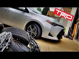 Find tire sizes for each 2017 toyota corolla option. Installing Subaru Brz Wheels On A Toyota Corolla Youtube