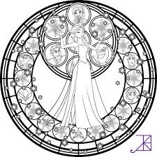Coloriage La Reine Des Neiges Mandala Coloring Pages Disney Stained Glass Disney Coloring Pages