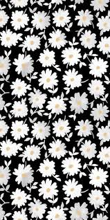 Print Pattern Modern Floral Monochrome Design Daisy Illustration Pattern Wallpaper Background Patterns Wallpaper Backgrounds